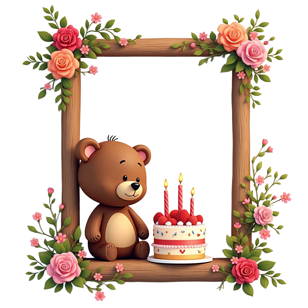 Birthday Bear and Cake